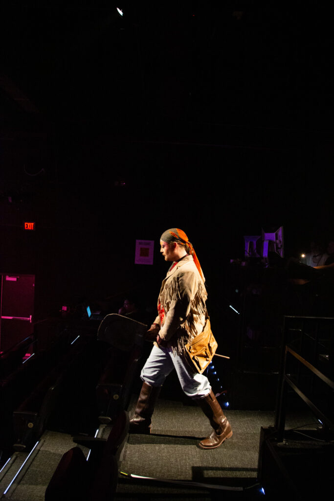 A photo from the production of Razor Creek: Razor Creek: a folk rock sci-fi musical produced at the Iowa New Play Festival at the University of Iowa in Iowa City, Iowa in May, 2024